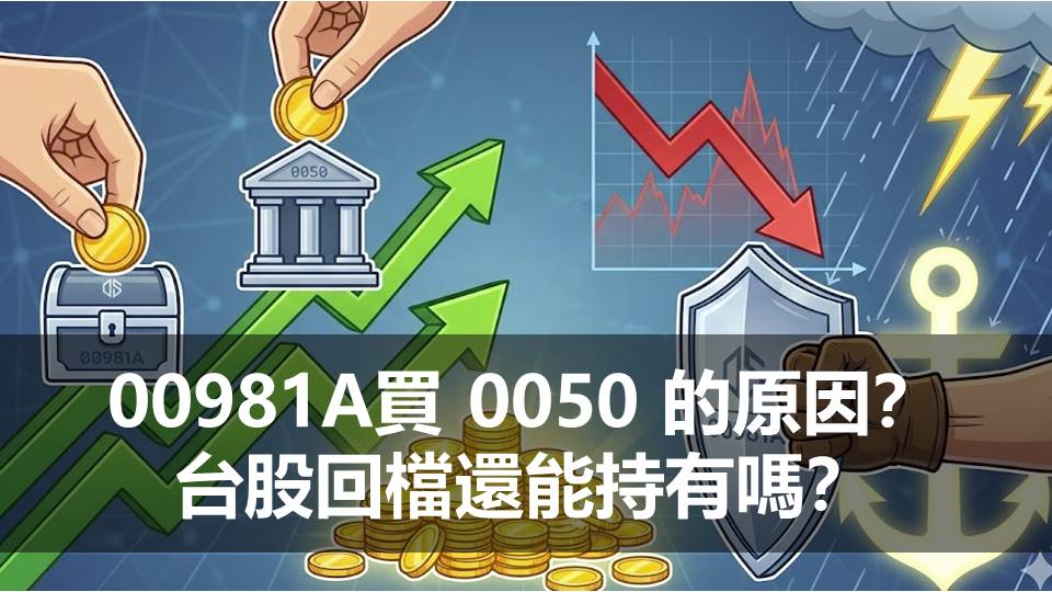 00981A買 0050 的原因？台股回檔還能持有嗎？