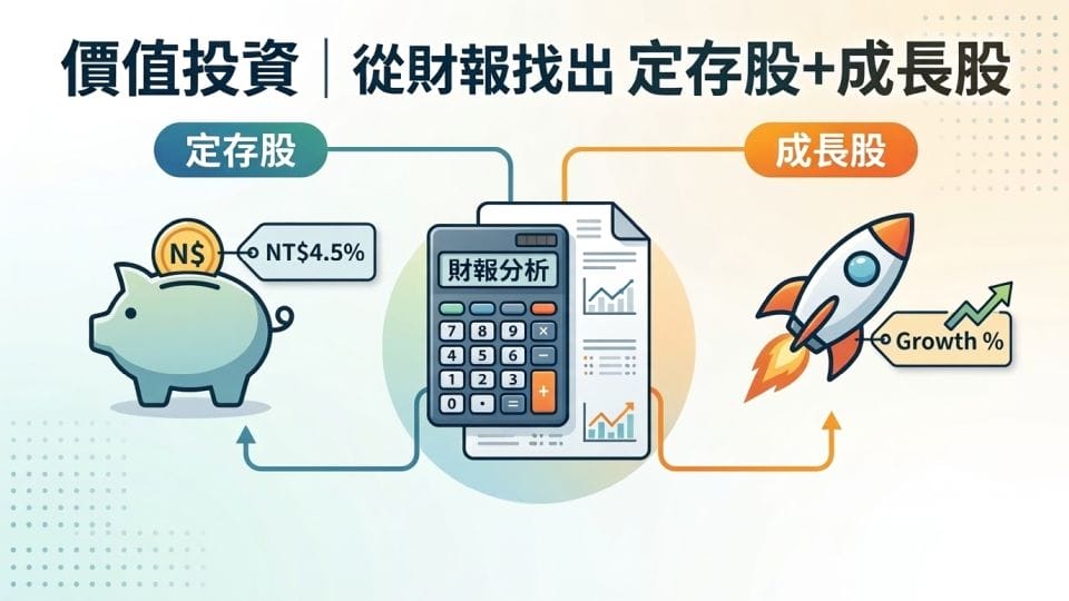價值投資 ｜從財報找出 定存股+成長股